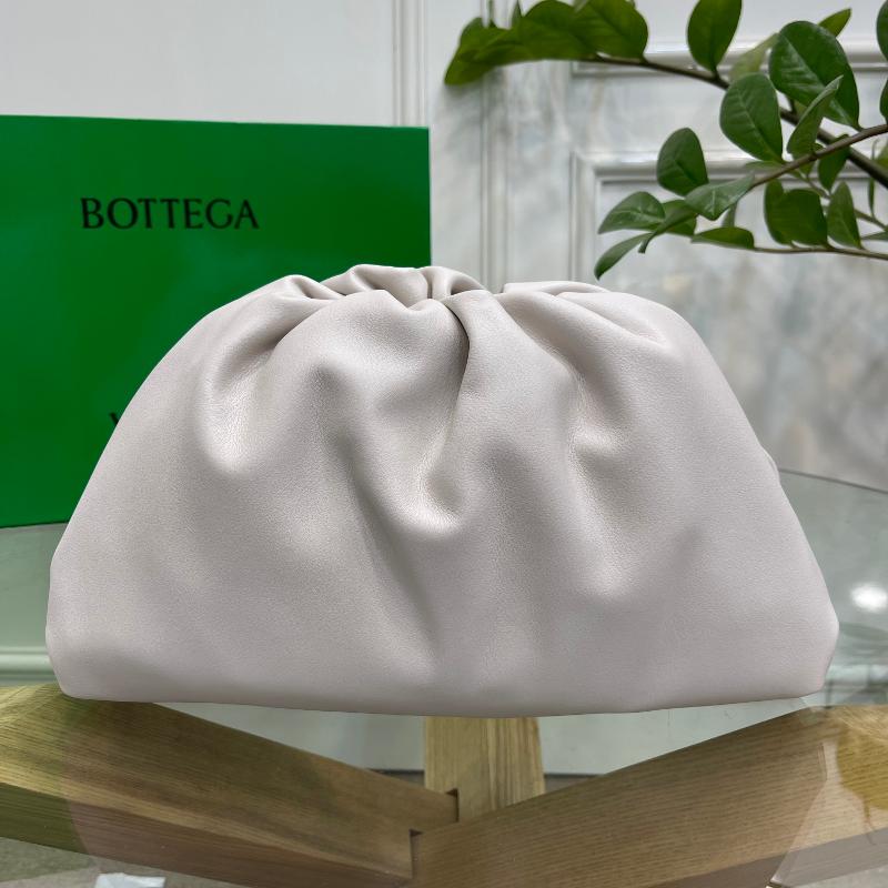 Bottega Veneta Clutches Bags 698895 Plain Gold Button White